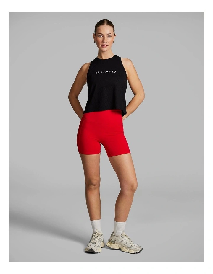 Fleur Hip Length Tank in Black image 5