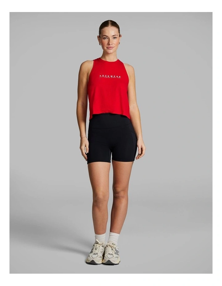 Fleur Hip Length Tank in Bright Red image 5