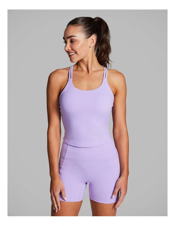 Strappy Support Singlet in Ultraviolet image 3
