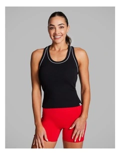 Streamline Rib Tank in Black