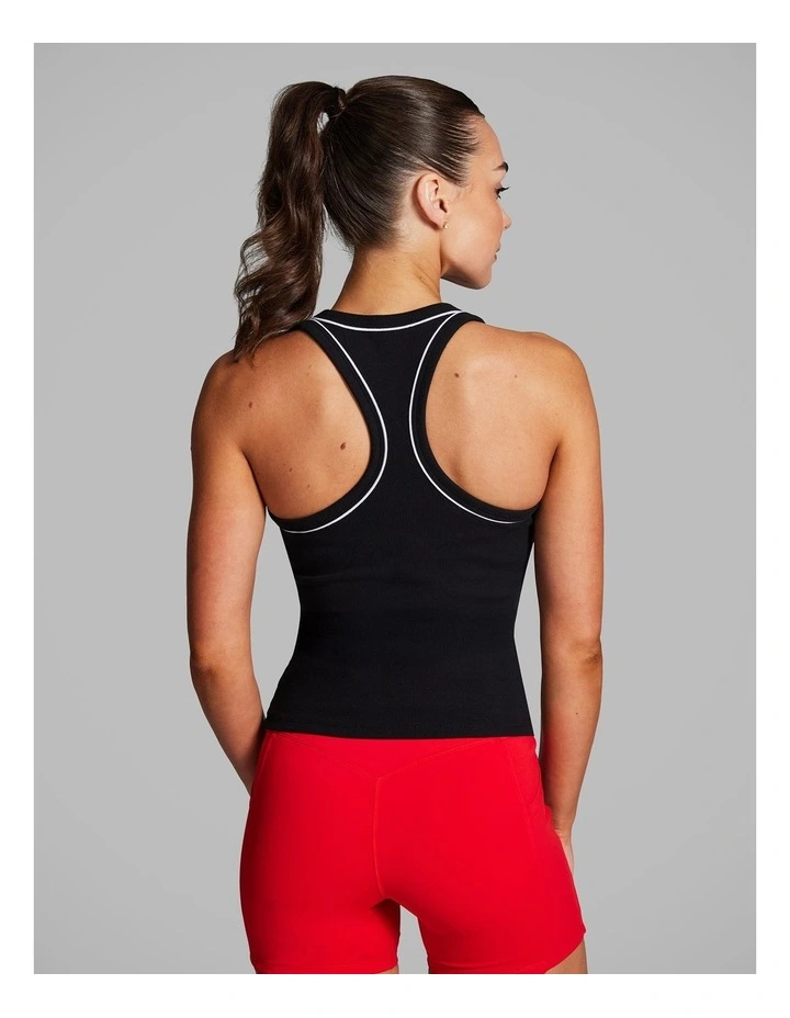 Streamline Rib Tank in Black image 2
