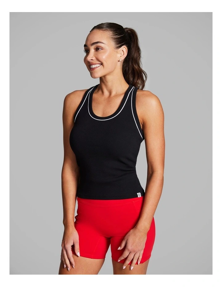 Streamline Rib Tank in Black image 3