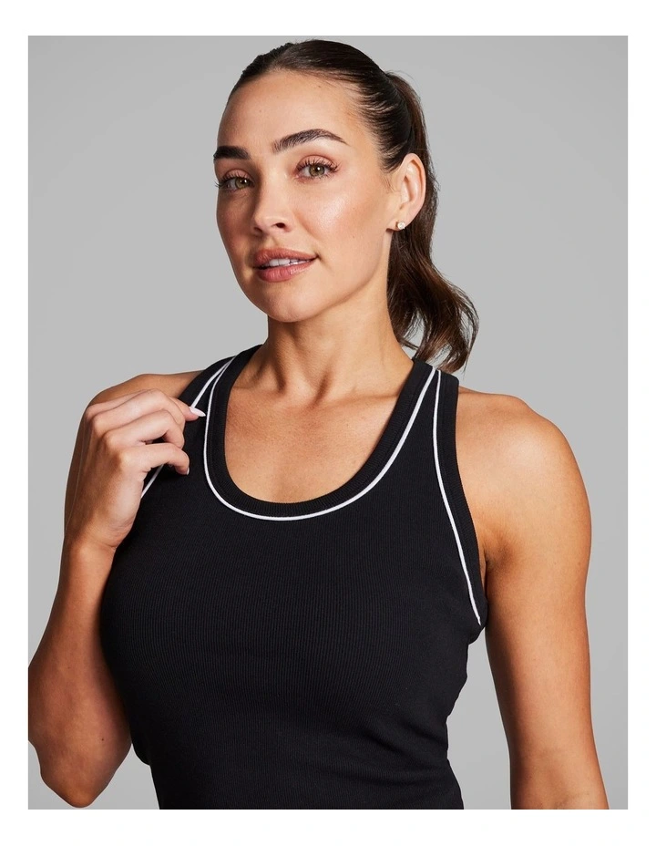 Streamline Rib Tank in Black image 4