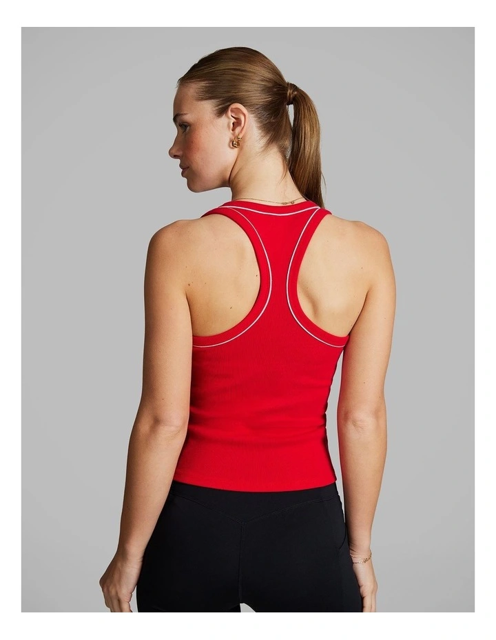 Streamline Rib Tank in Bright Red image 3