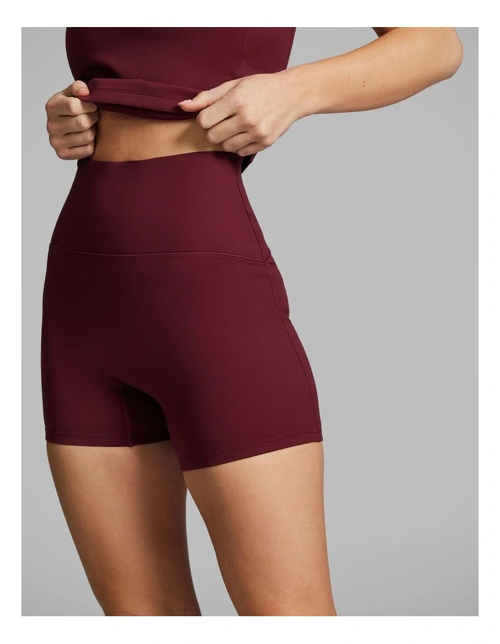 Coreform Mid Thigh Bike Shorts in Vino image 2