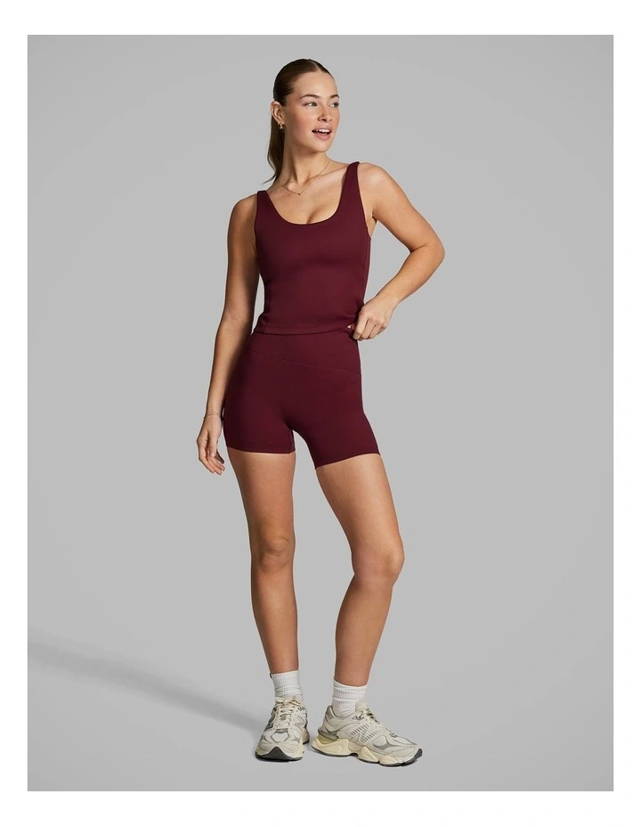 Coreform Mid Thigh Bike Shorts in Vino image 5