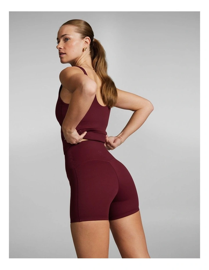 Coreform Mid Thigh Bike Shorts in Vino image 6