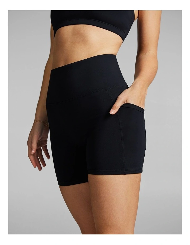 Gym And Swim Mid Thigh Bike Shorts Black image 2