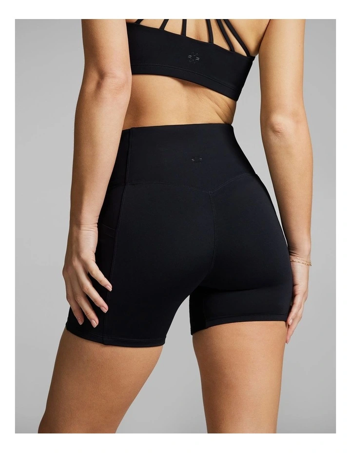 Gym And Swim Mid Thigh Bike Shorts Black image 3