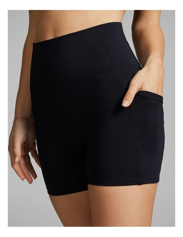 Gym And Swim Mid Thigh Bike Shorts Black image 4