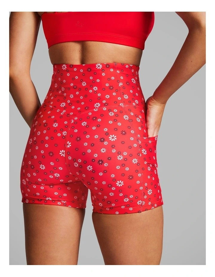 Gym And Swim Mid Thigh Bike Shorts in Multi image 2