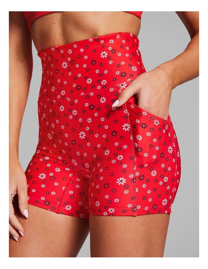 Gym And Swim Mid Thigh Bike Shorts in Multi image 4