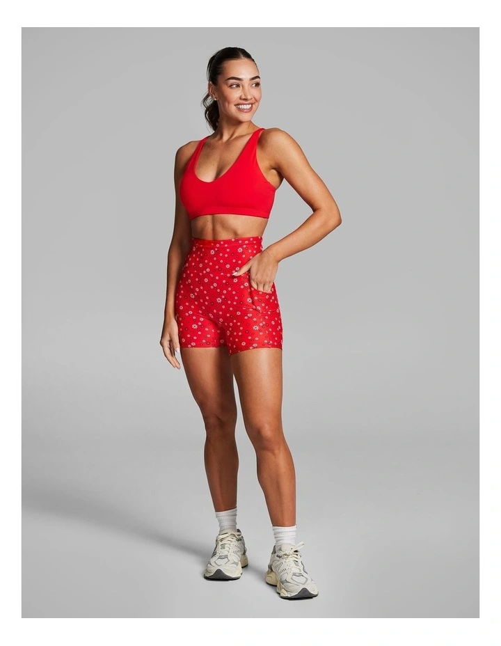 Gym And Swim Mid Thigh Bike Shorts in Multi image 5