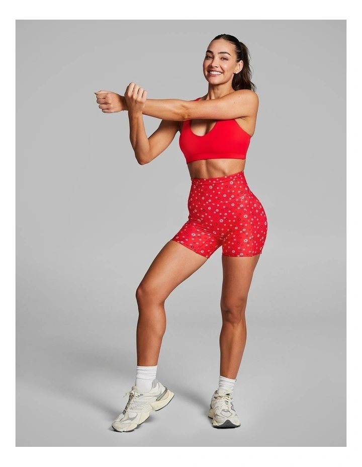 Gym And Swim Mid Thigh Bike Shorts in Multi image 6