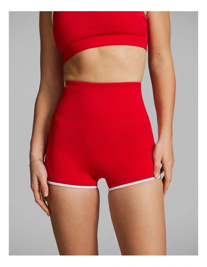 Gym And Swim Booty Shorts in Red image 1