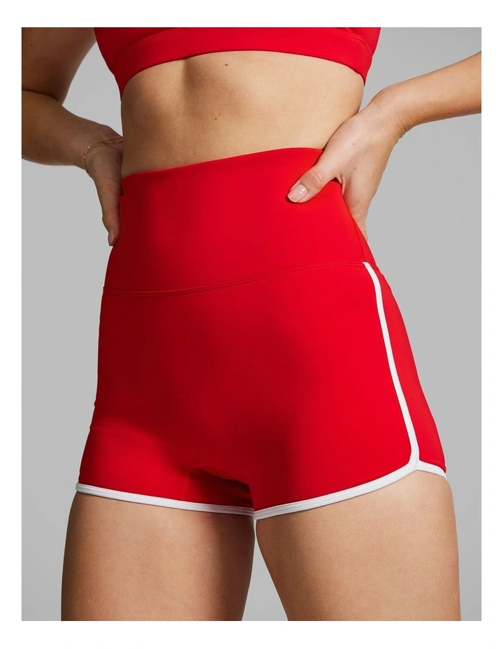 Gym And Swim Booty Shorts in Red image 4