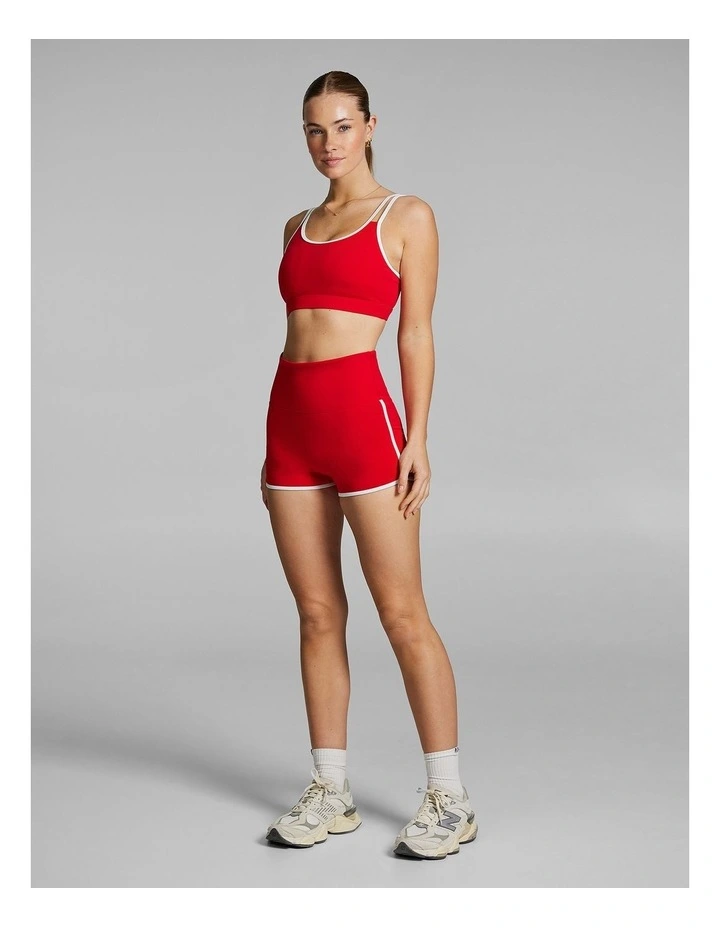 Gym And Swim Booty Shorts in Red image 5