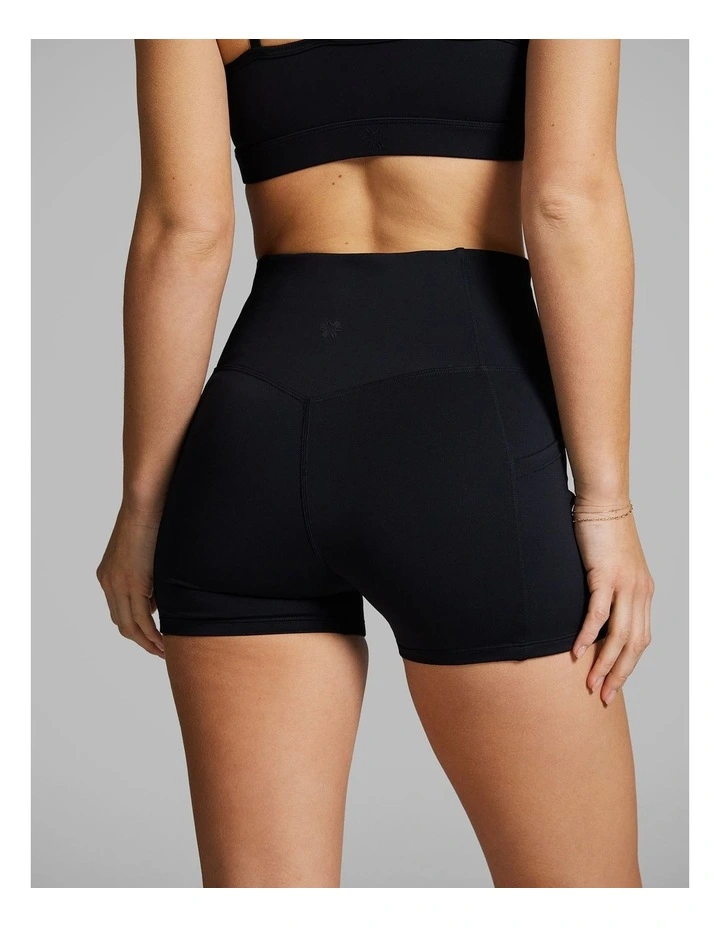 Gym And Swim Longline Booty Shorts Black image 3