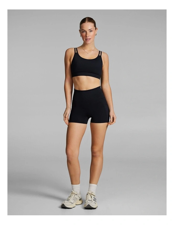 Gym And Swim Longline Booty Shorts Black image 5