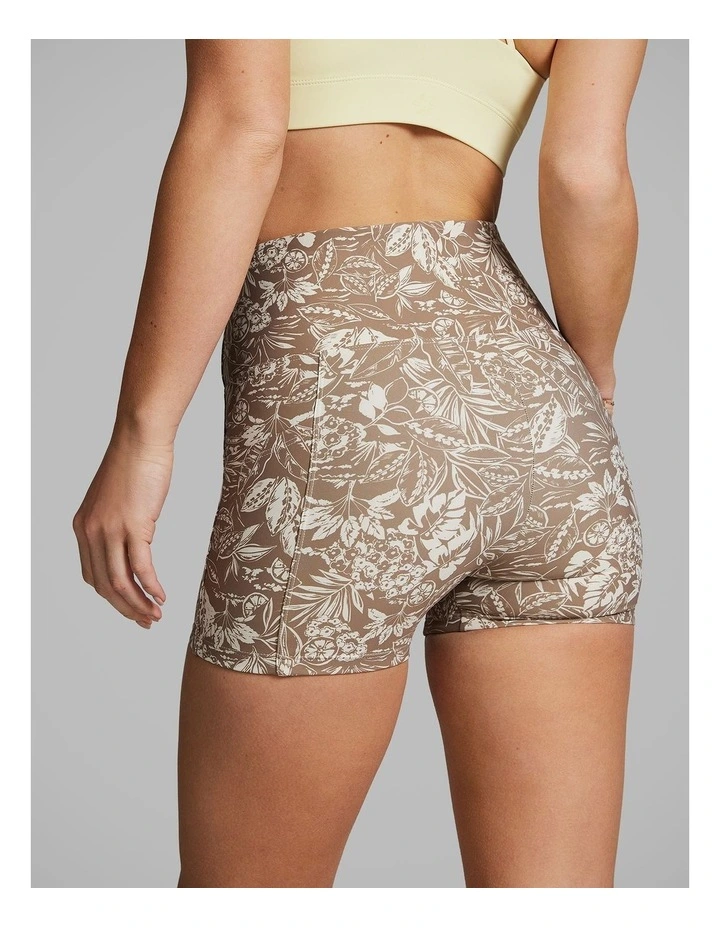 No Front Seam High Rise Longline Booty Shorts Neutral Palm image 3