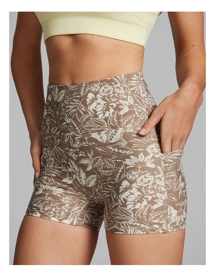 No Front Seam High Rise Longline Booty Shorts Neutral Palm image 4