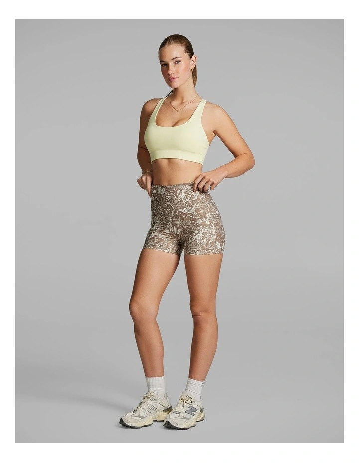 No Front Seam High Rise Longline Booty Shorts Neutral Palm image 5