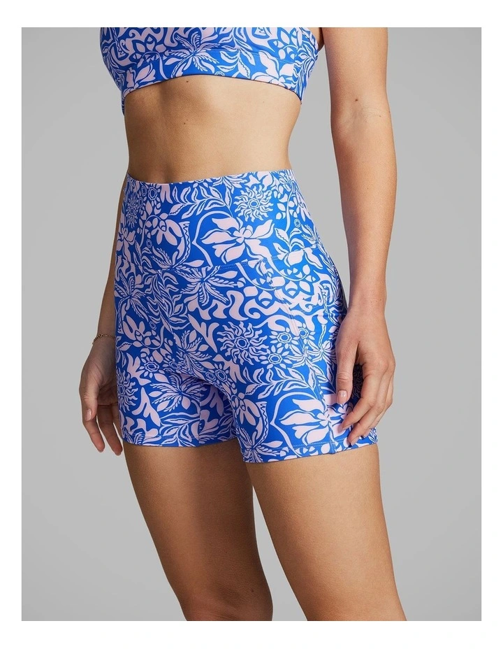 Pocket Mid Thigh Bike Shorts Blue Summer image 2