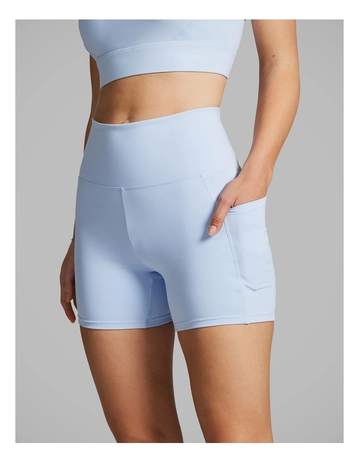 Pocket Mid Thigh Bike Shorts Light Sky Blue image 2