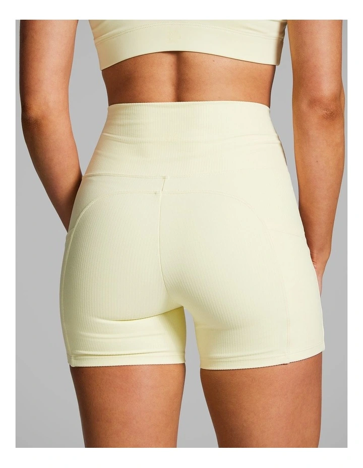 Rib Luxesoft Mid Thigh Bike Shorts in Sunflower image 2
