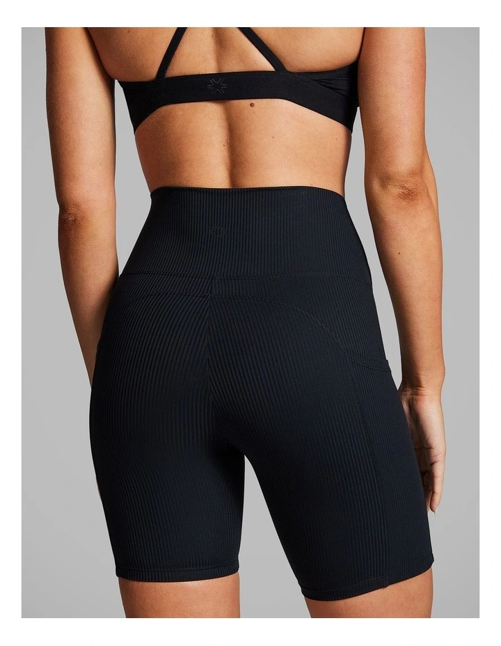 Luxesoft Rib Quad Bike Shorts in Black image 4