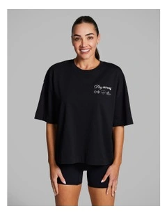 Oversize Boxy Tee in Black