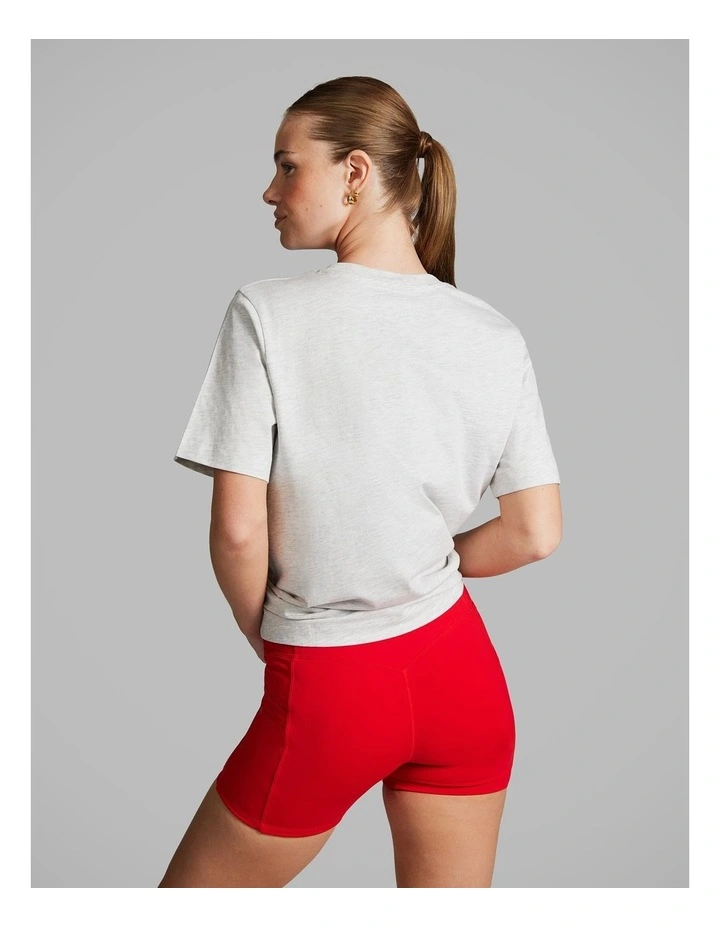 Graphic Tee in Light Grey Marle image 3