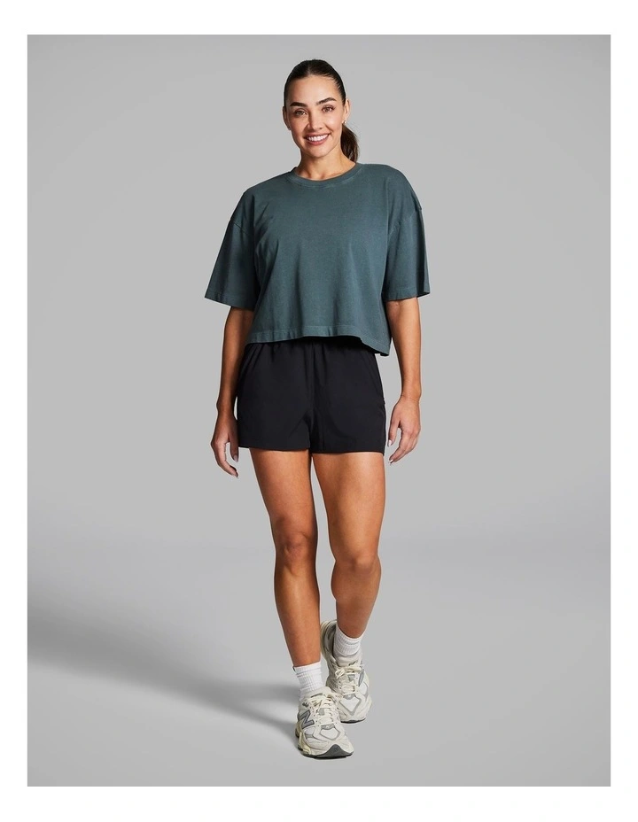 Boxy Hip Length Tee in Dark Khaki image 5