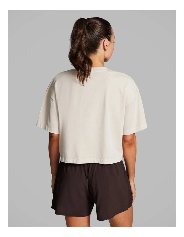 Boxy Hip Length Tee in White image 2