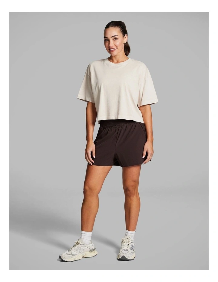 Boxy Hip Length Tee in White image 5