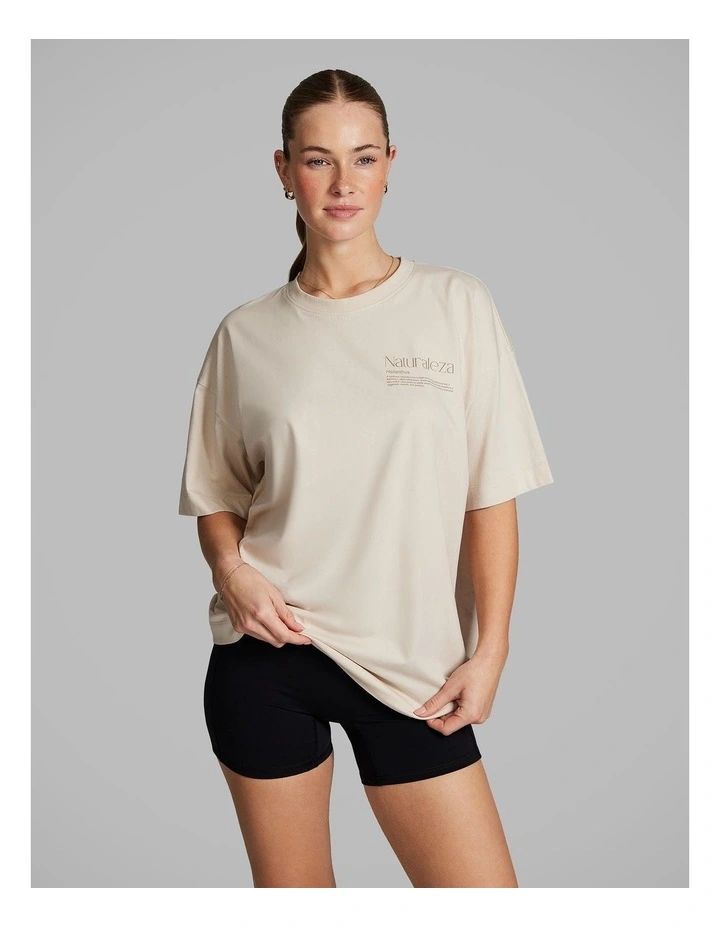 Baggy Fit Tee in Vanilla image 1