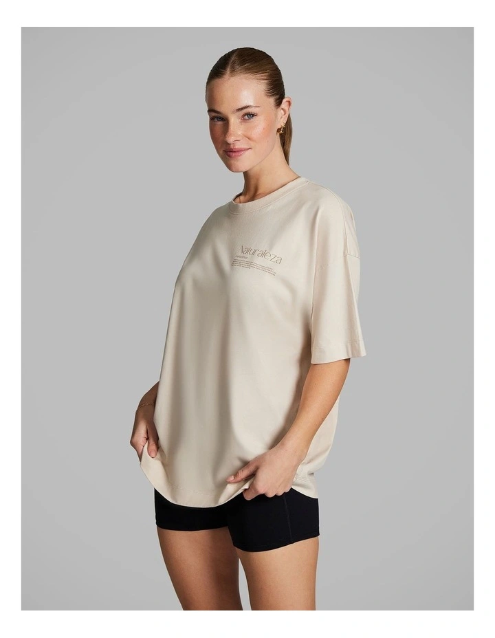 Baggy Fit Tee in Vanilla image 2