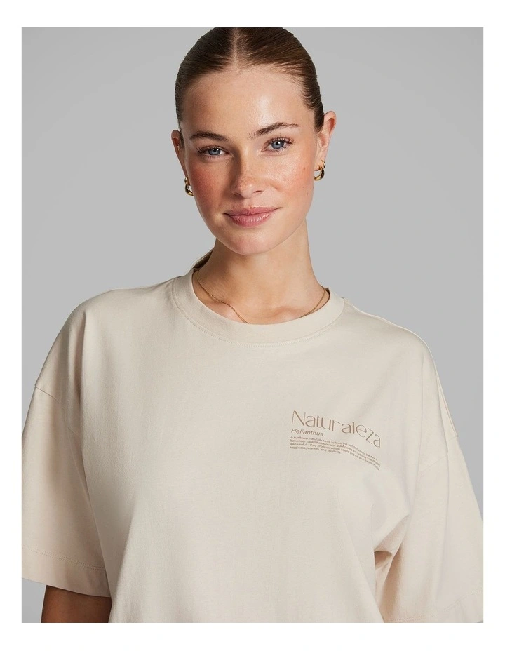 Baggy Fit Tee in Vanilla image 4