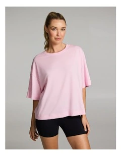 Oversize Boxy Tee in Rosewater