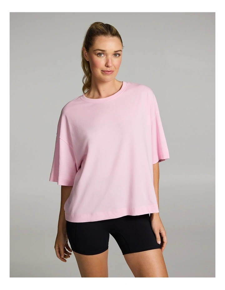 Oversize Boxy Tee in Rosewater image 1