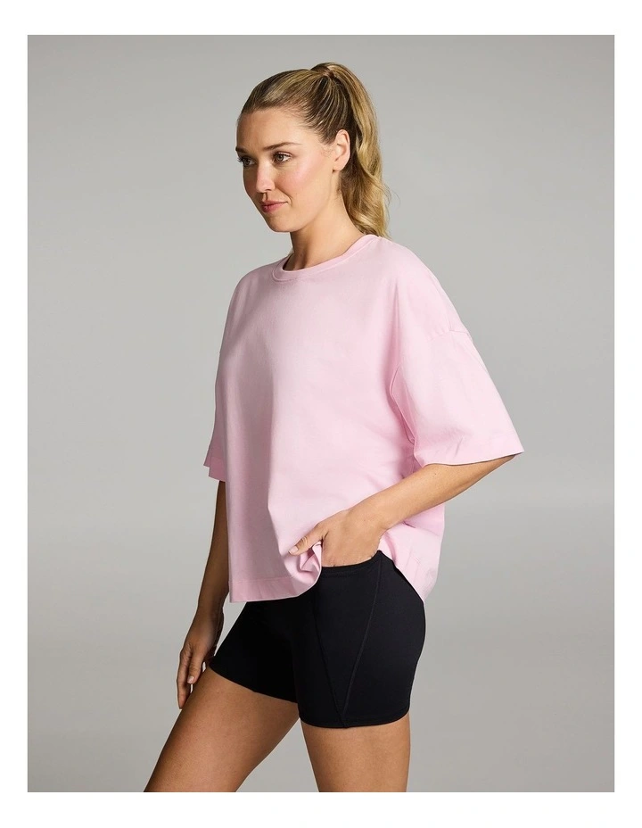 Oversize Boxy Tee in Rosewater image 3