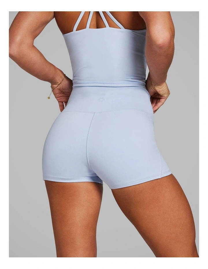 No Front Seam Booty Shorts in Ice Blue image 2