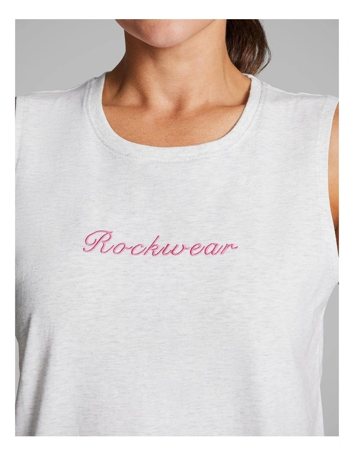 Cotton Boyfriend Tank in Light Grey Marle image 4