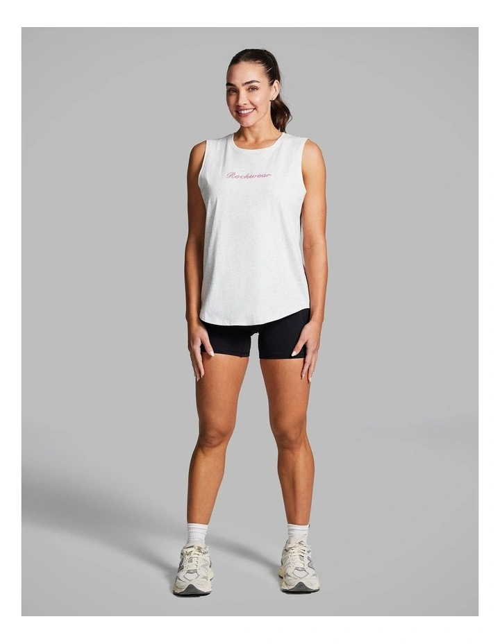 Cotton Boyfriend Tank in Light Grey Marle image 5