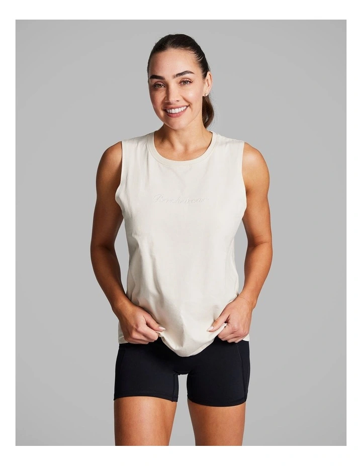 Cotton Boyfriend Tank in Vanilla image 1