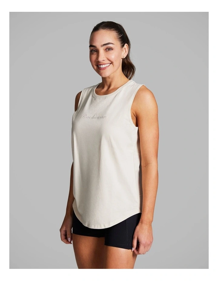 Cotton Boyfriend Tank in Vanilla image 3