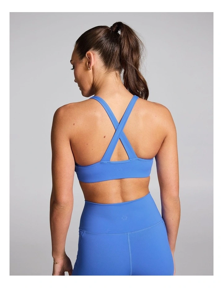 Twist Front Low Impact Sports Bra Bright Blue image 2