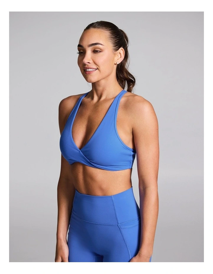 Twist Front Low Impact Sports Bra Bright Blue image 3