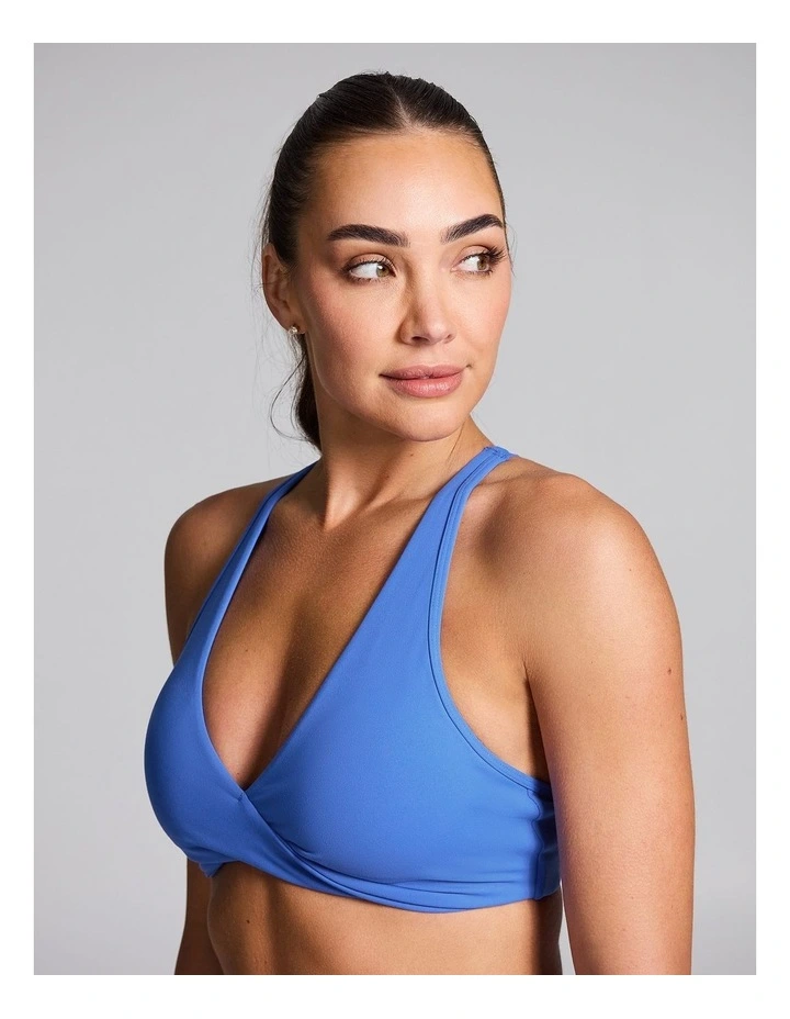 Twist Front Low Impact Sports Bra Bright Blue image 4