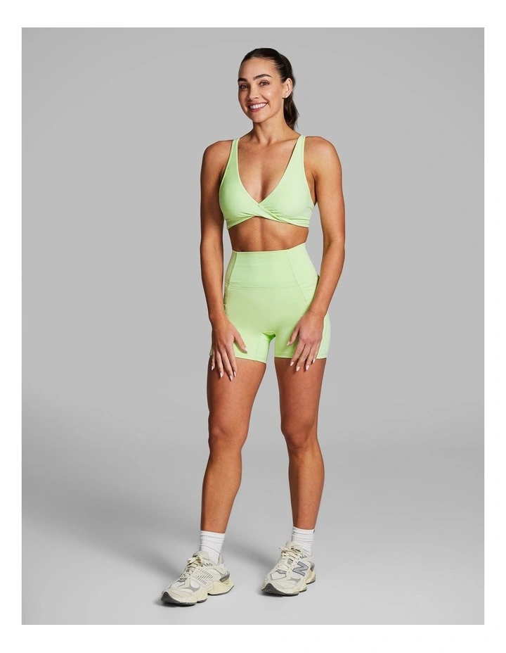 Twist Front Low Impact Sports Bra Lime Soda image 5
